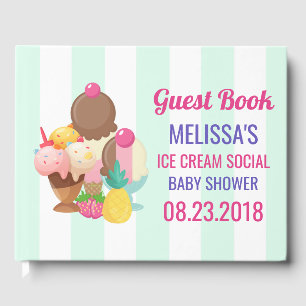Sociaal baby shower Ice Cream Gastenboek