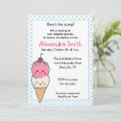 Sociaal Baby shower Ice Cream Kaart (Staand voorkant)