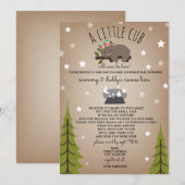 Sociaal Baby shower Post Floral Beer Kaart (Voorkant / Achterkant)