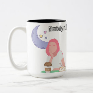 Sociaal Batterij Laag Grappige Introvert Sticker Tweekleurige Koffiemok