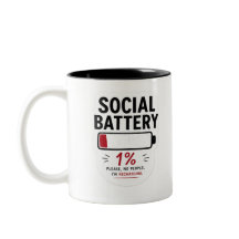 Sociaal Batterij Laag Grappige Introvert Sticker |