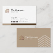 Sociaal bruin Visitekaartje voor bouwarchitectuur (Voorkant / Achterkant)