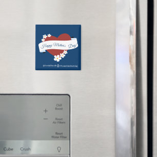 Sociaal Connect Rode Hart Gelukkige Moederdag Magneet