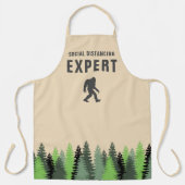 Sociaal Distantie-expert Sasquatch Grappig Schort (Voorkant)