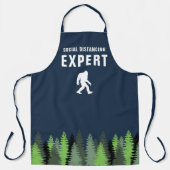 Sociaal Distantie-expert Sasquatch Grappig Schort (Voorkant)