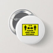 Sociaal Distantiëren Ronde Button 5,7 Cm (Voorkant /achterkant)