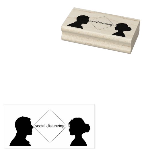 Sociaal Distantiëren Rubberstempel (Gestempeld)