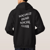 Sociaal dode sociale club Hoodie - zwart/wit (Achterkant)