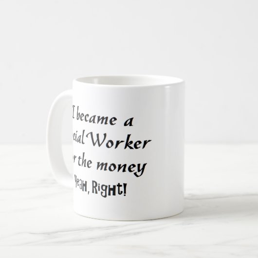 sociaal geld koffiemok (Voorkant links)