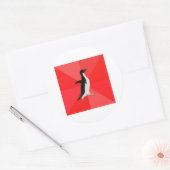 Sociaal Geweldige Pinguïn Advies Dier Meme Ronde Sticker (Envelop)