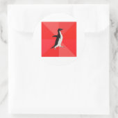 Sociaal Geweldige Pinguïn Advies Dier Meme Ronde Sticker (Tas)