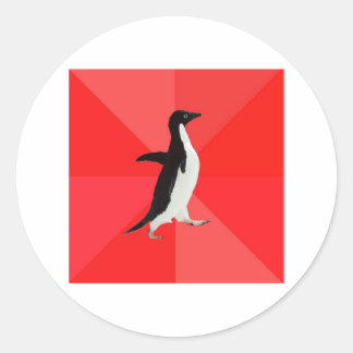 Sociaal Geweldige Pinguïn Advies Dier Meme Ronde Sticker