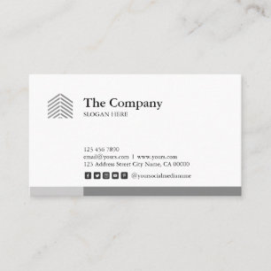 Sociaal grijs Visitekaartje voor de bouw