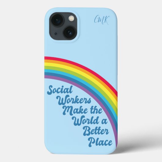 Sociaal Inspirerend werk Rainbow Cute Blue Case-Mate iPhone Case (Achterkant)