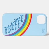 Sociaal Inspirerend werk Rainbow Cute Blue Case-Mate iPhone Case (Achterkant (horizontaal))