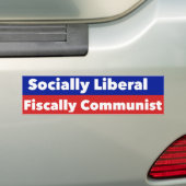 Sociaal Liberaal Fiskaal Communistische Bumperstic Bumpersticker (Op auto)