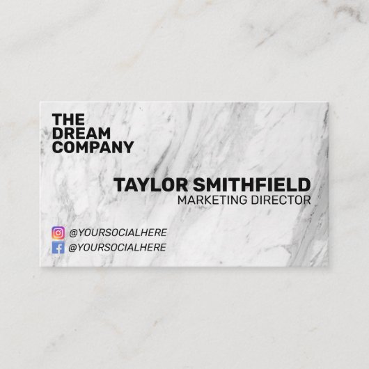  SOCIAAL MEDIA MARBLE VISITEKAARTJE (Voorkant)