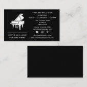 Sociaal Media Pianist Piano Docent Begeleider Plez Visitekaartje (Voorkant / Achterkant)