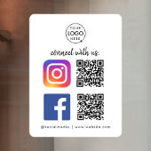 Sociaal Media Raamsticker | Instagram Facebook QR