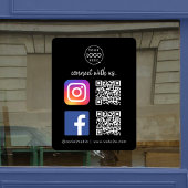 Sociaal Media Raamsticker | Instagram Facebook QR