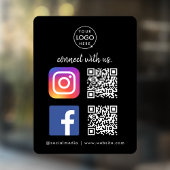 Sociaal Media Raamsticker | Instagram Facebook QR