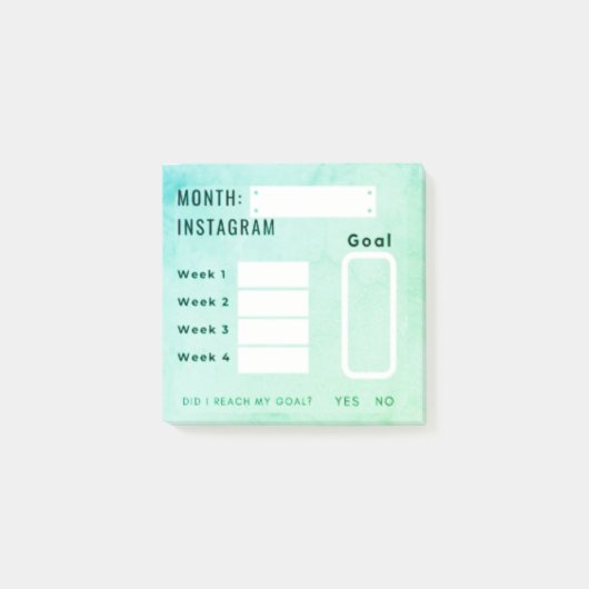 Sociaal Media Volgers Tracker Post-It® Notities Notes (Voorkant)