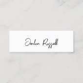 Sociaal medianetwerk met zwart en wit script mini visitekaartje (Voorkant)