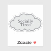 Sociaal Moe - Herkenbare Cloud Sticker (Vel)