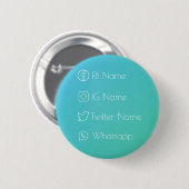 Sociaal netwerk Cool! Ronde Button 5,7 Cm (Voorkant /achterkant)