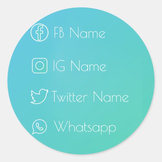 Sociaal netwerk Cool! Ronde Sticker (Voorkant)