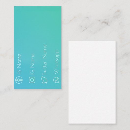 Sociaal netwerk Cool! Visitekaartje (Voorkant / Achterkant)