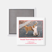 Sociaal netwerken voor katten magneet (Voorkant / Achterkant)