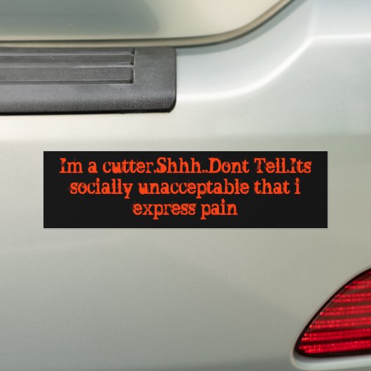 sociaal onaanvaardbaar bumpersticker (Op auto)