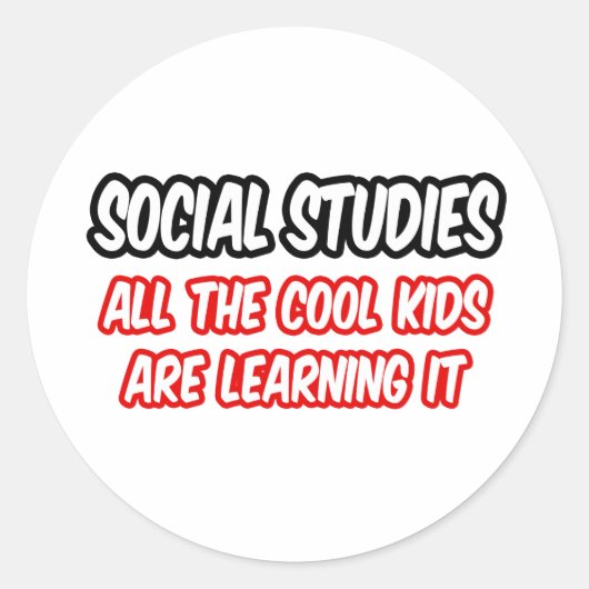 Sociaal onderzoek...alle coole Kinder studenten le Ronde Sticker (Voorkant)