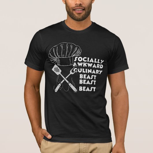 Sociaal onhandig Culinair Beest Funny Cook chef-ko T-shirt (Voorkant)