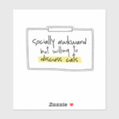 SOCIAAL ONHANDIG MAAR BEREID OM TE DISCUSSIËREN OV STICKER (Vel)