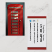  sociaal profiel Britse rode telefoondoos Visitekaartje (Voorkant / Achterkant)