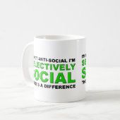Sociaal Selectief Grappige Mok (Voorkant links)