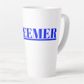 Sociaal spiritueel 0ptimistic schattig ontwerp latte mok (Rechterhoek)