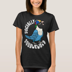 Sociaal Squawkward Parrot I Blue gemaskerde Lovebi T-shirt