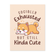 Sociaal Uitgeput Maar Nog Steeds Schattig - Shiba