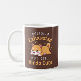 Sociaal Uitgeput Maar Nog Steeds Schattig - Shiba  Koffiemok
