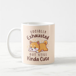 Sociaal Uitgeput Maar Nog Steeds Schattig - Shiba  Koffiemok