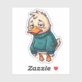 Sociaal Vermoeide Eend Sticker (Vel)