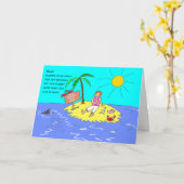 Sociaal vervormend Vrouw Funny Cartoon Birthday Kaart (Gele Bloem)