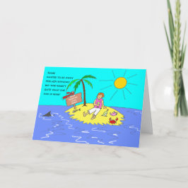 Sociaal vervormend Vrouw Funny Cartoon Birthday Kaart