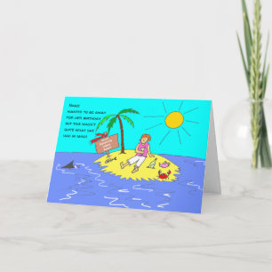 Sociaal vervormend Vrouw Funny Cartoon Birthday Kaart