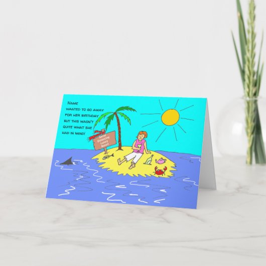 Sociaal vervormend Vrouw Funny Cartoon Birthday Kaart (Voorkant)