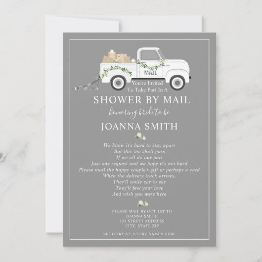 Sociaal vervormend weddenschap — Witte vrachtwagen Kaart (Voorkant)