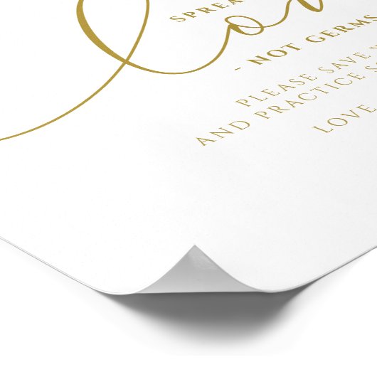 Sociaal vervormingsteken Etheral Greenery en Gold Poster (Hoek)